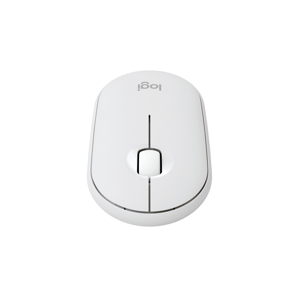 Logitech Pebble 2 M350s, Ambidextre, Optique, RF sans fil + Bluetooth, 4000 DPI, Blanc 910-007013