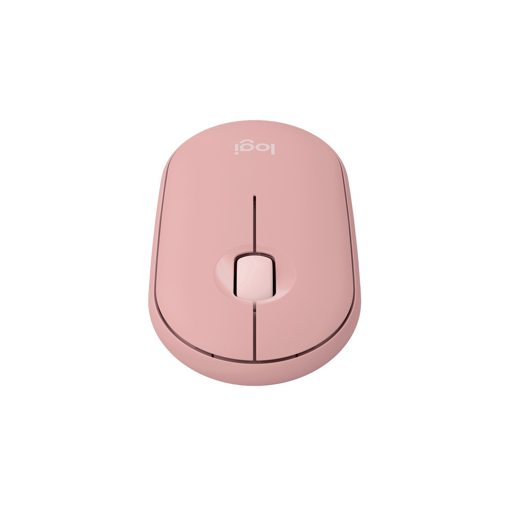 Logitech Pebble 2 M350s, Ambidextre, Optique, RF sans fil + Bluetooth, 4000 DPI, Rose 910-007014
