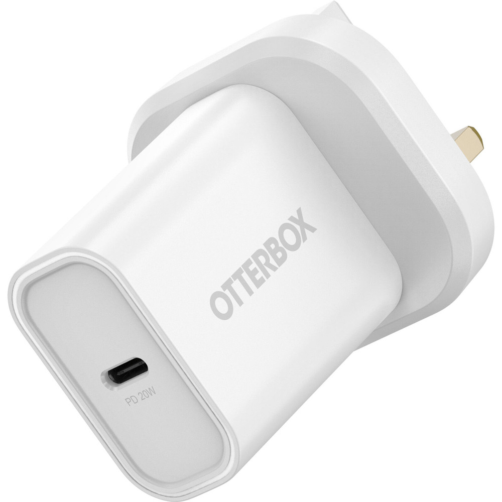 OtterBox Standard UK Wall Charger 20W - 1X USB-C 20W USB-PD Blanc, Intérieure, Secteur, Blanc 78-81346