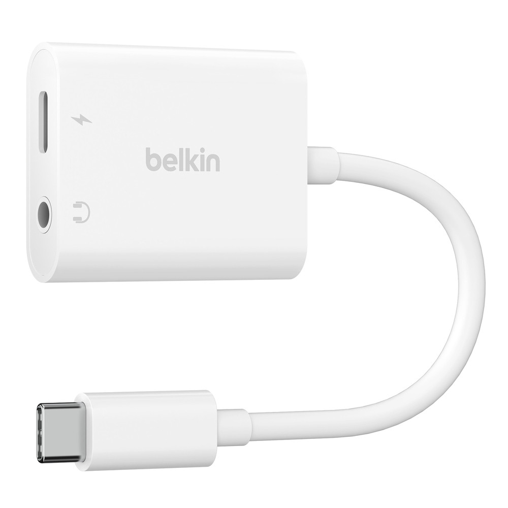 Belkin NPA004BTWH, USB Type-C, 3.5mm, USB Type-C, Blanc, 60 W, Câble rond, Qi-Certified