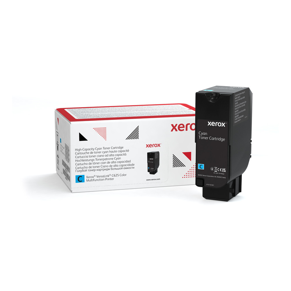 Xerox haute capacite cyan original cartouche de toner - vue 2