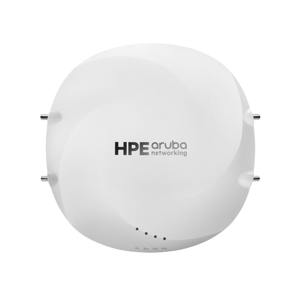 HPE Aruba Networking AP-634 (RW) Tri-radio 2x2:2 Wi-Fi 6E External Antennas Campus AP, 2,4 GHz, 5 GHz, 6 GHz, 2500 Mbit/s, AES, TKIP, WPA, WPA2-Enterp