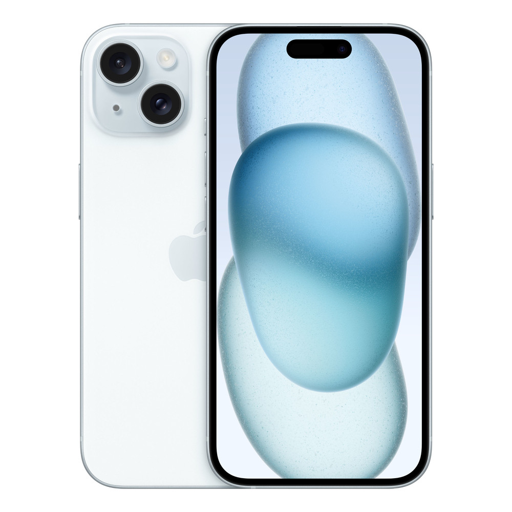 Apple iPhone 15 , 15,5 cm (6.1'), 2556 x 1179 pixels, 128 Go, 48 MP, iOS 17, Bleu MTP43ZD/A