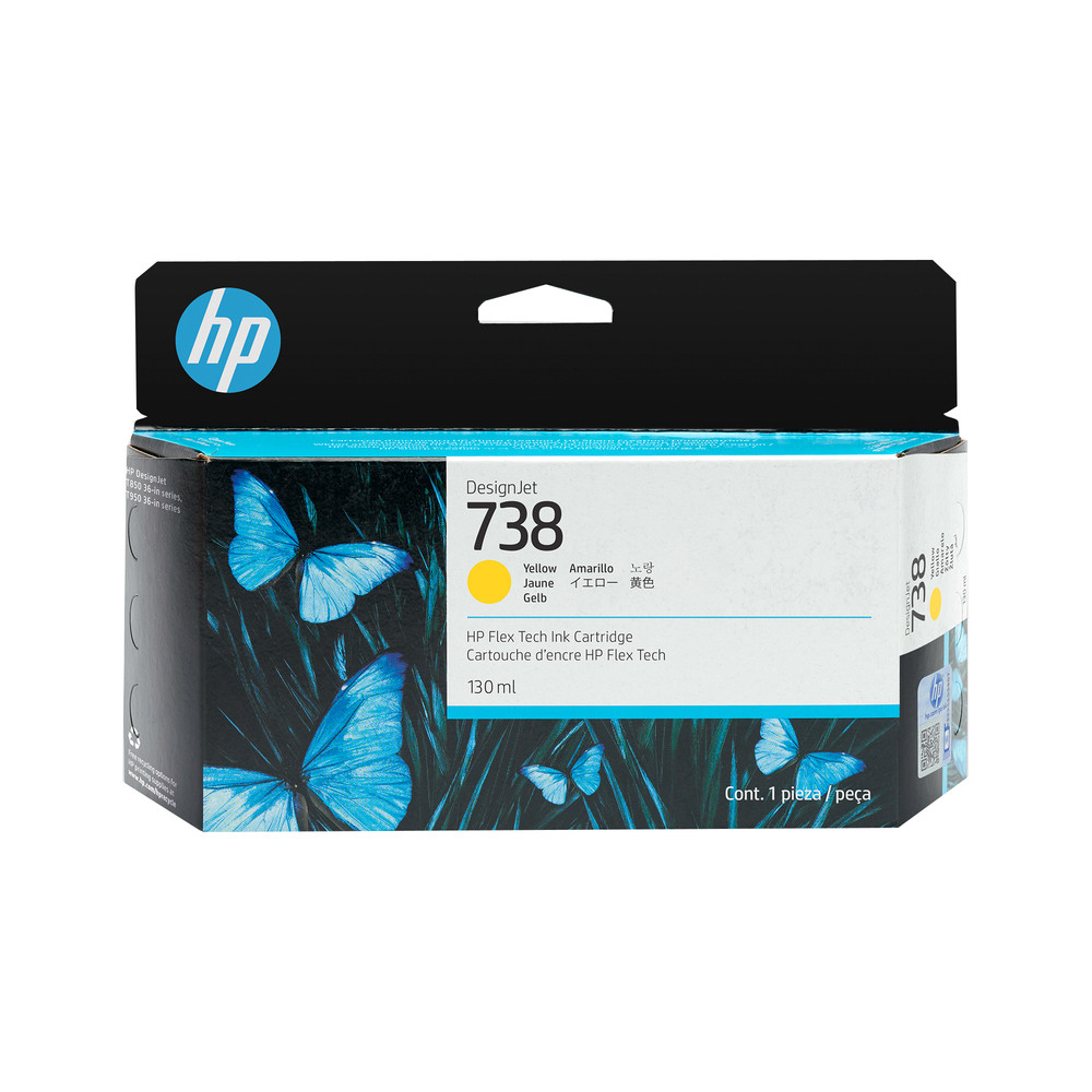 HP DesignJet 738 Jaune 498N7A - vue 1