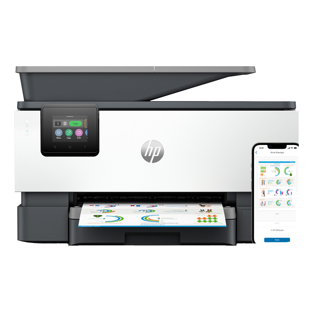 HP OfficeJet Pro 9120e Sans fil All-in-One Couleur Imprimante, Instant Ink; Impression recto-verso, A jet d'encre thermique, Impression couleur, 4800