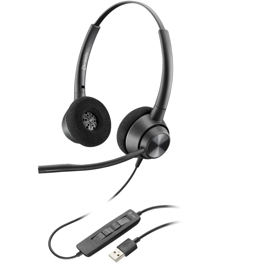 POLY Casque à oreille simple (monaural) EncorePro 310 USB-A TAA, Avec fil, Bureau/Centre d'appels, 105 g, Casque, Noir 767G1AA