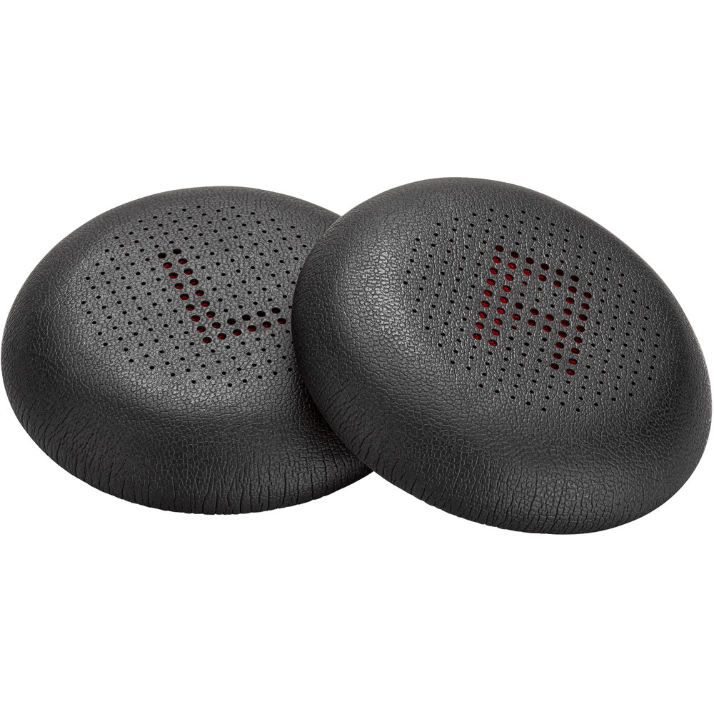 POLY Oreillette en similicuir Voyager 4300 (2 pièces), Couvre oreillettes jetables, Noir 783R5AA