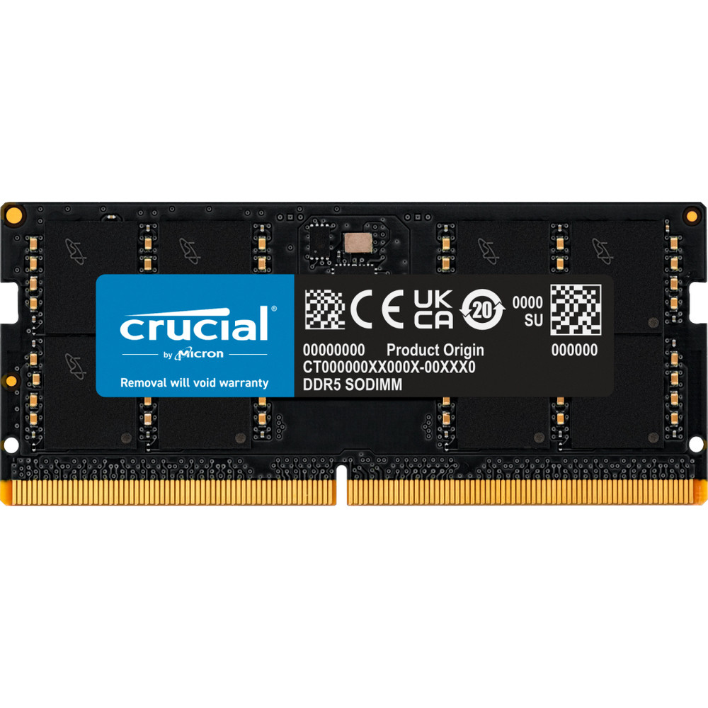 Crucial SORAM D5 5200 48GB CL46 - 48 GB, 48 Go, 1 x 48 Go, DDR5, 5600 MHz CT48G56C46S5