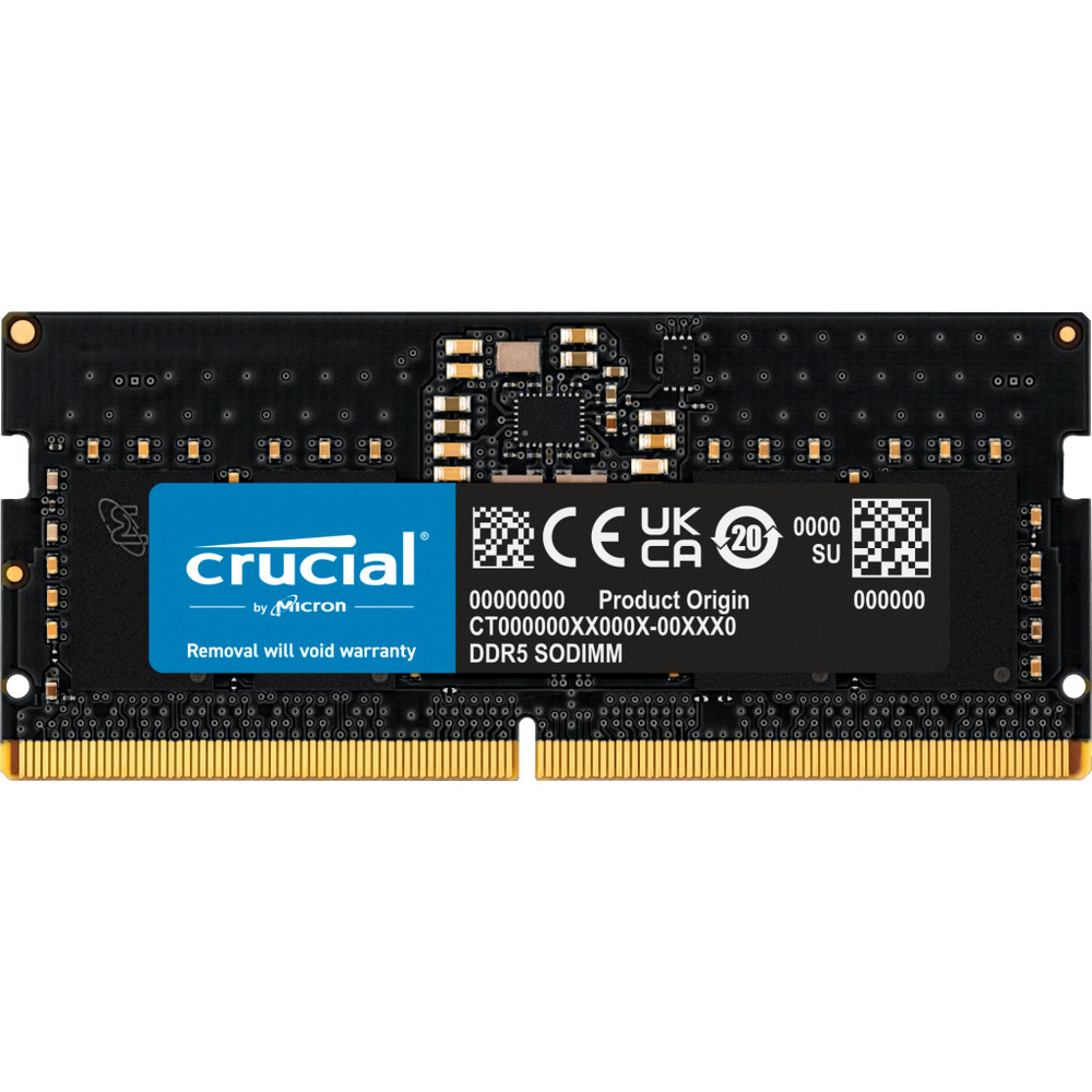 Crucial 8GB (1x8GB) DDR5-5600 CL 46 SO-DIMM RAM Notebook Speicher, 8 Go, 1 x 8 Go, DDR5, 5600 MHz CT8G56C46S5