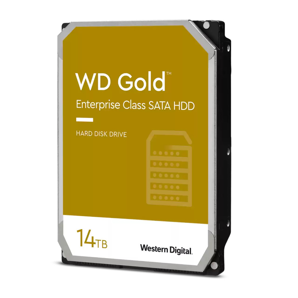 Western Digital Gold Disque dur SATA WD pour entreprises, 3.5', 14 To, 7200 tr/min WD142KRYZ