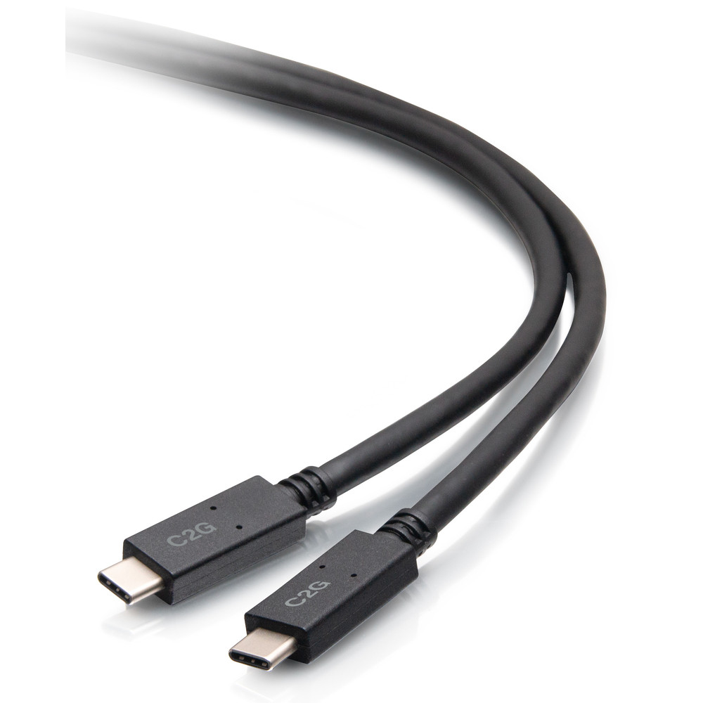 C2G Câble USB-C mâle vers USB-C mâle de 1,8 m (20V 5A) - USB 3.2 Gen 1 (5 Gbit/s), 1,83 m, USB C, USB C, USB 3.2 Gen 1 (3.1 Gen 1), 5 Gbit/s, Noir 288