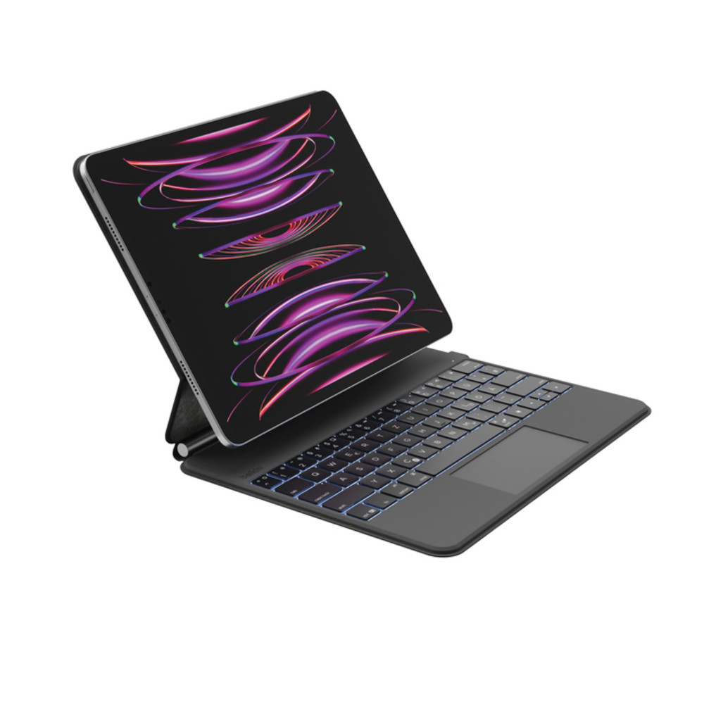 Belkin BBZ003FR-V1, Pavé tactile, Apple, iPad Pro (12.9') 5th gen, iPad Pro (12.9') 3rd gen, iPad Pro (12.9') 4th gen, Noir, 32,8 cm (12.9'), Sans fil