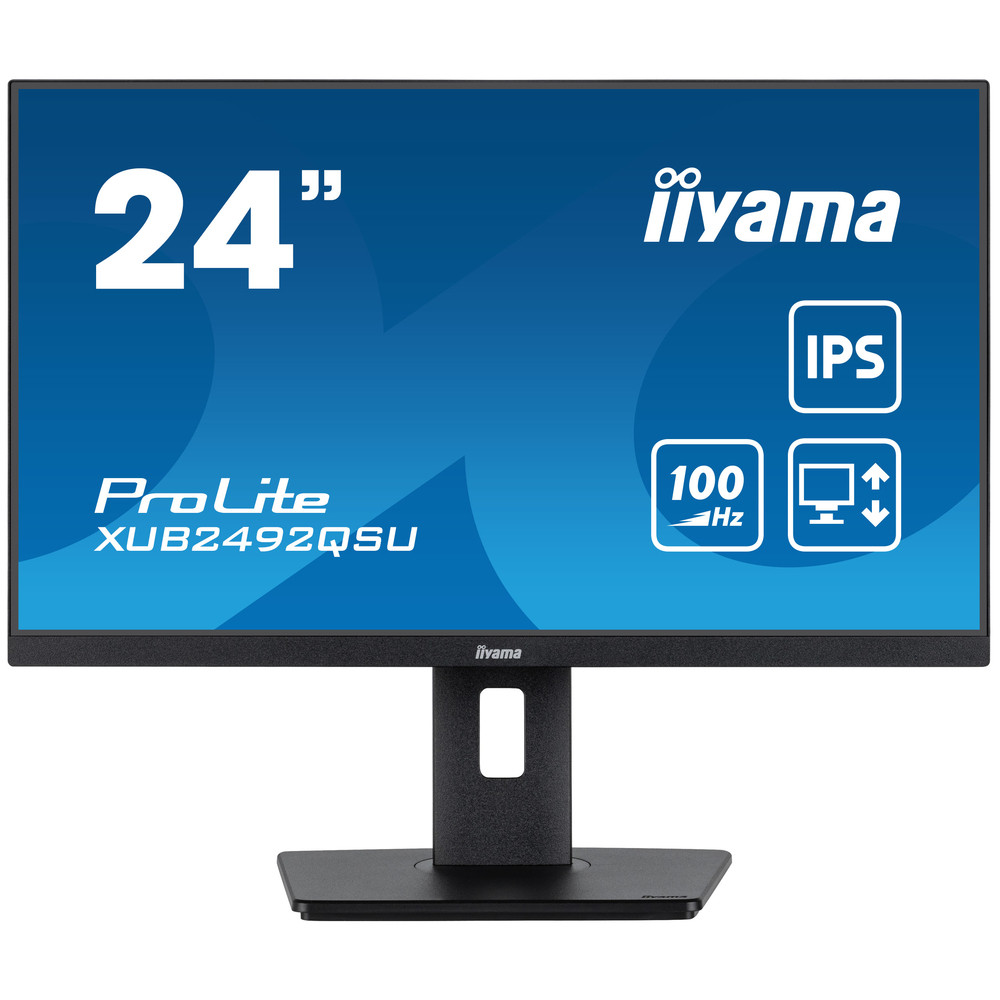 iiyama ProLite XUB2492QSU-B1, 60,5 cm (23.8'), 2560 x 1440 pixels, Wide Quad HD, LED, 1 ms, Noir