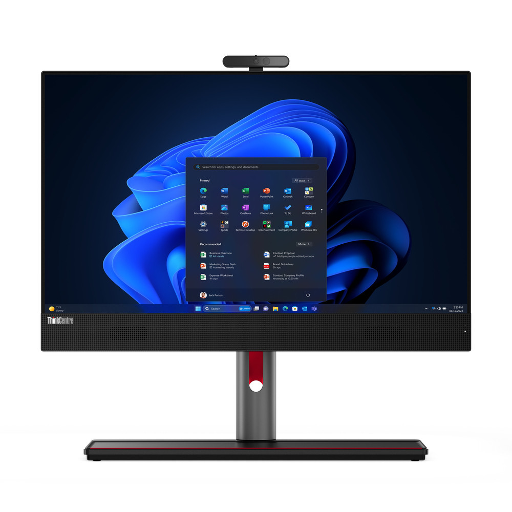 Lenovo ThinkCentre M90a, 60,5 cm (23.8'), Full HD, Intel Core i7, 16 Go, 512 Go, Windows 11 Pro 12SH0011FR