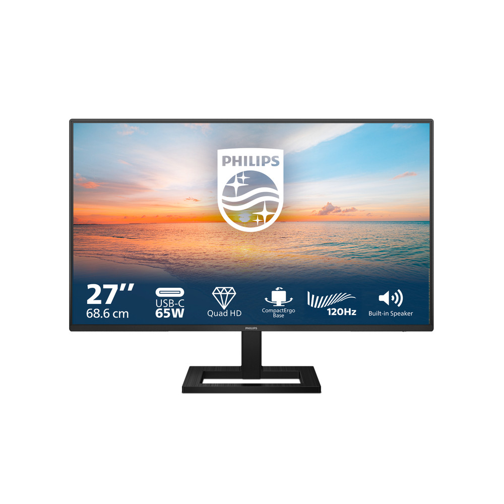 Philips 27E1N1600AE Moniteur QHD 27 Pouces Haut Parleur réglable en Hauteur 2560x1440 100Hz HDMI 1.4 USB C PD Hub USB - vue 8
