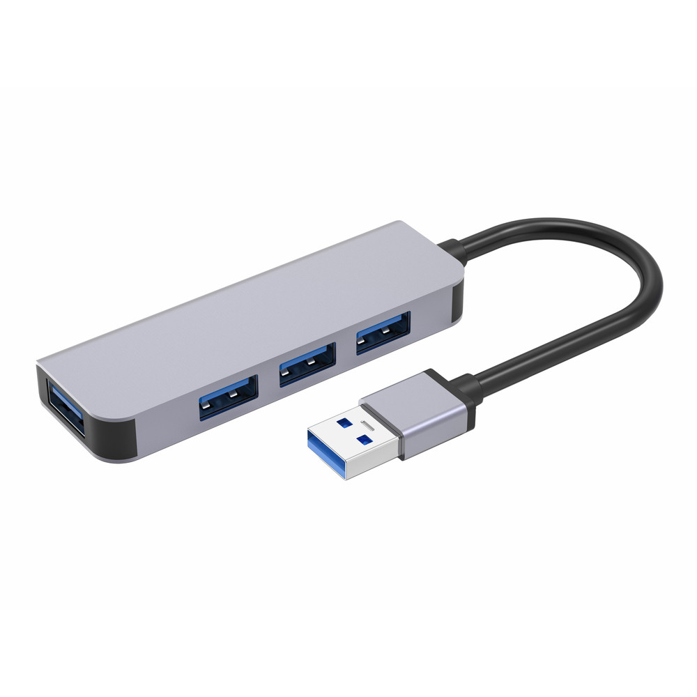 DLH DY-TU5190, USB 3.2 Gen 1 (3.1 Gen 1) Type-A, USB 3.2 Gen 1 (3.1 Gen 1) Type-A, 5000 Mbit/s, Aluminium, 0,13 m, 83 mm