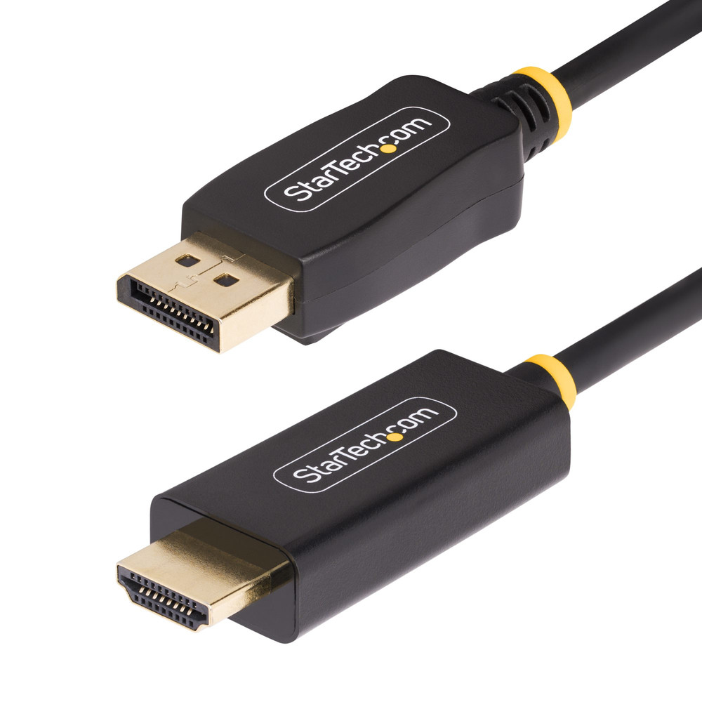 StarTech.com Câble Adaptateur DisplayPort vers HDMI de 2m, 4K 60Hz avec HDR, Adaptateur DP vers HDMI 2.0b, Convertisseur Vidéo Actif, Ordinateur Displ