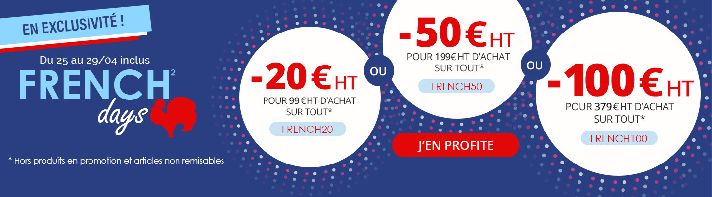 French Days² : jusqu'à -100€ HT de remise !