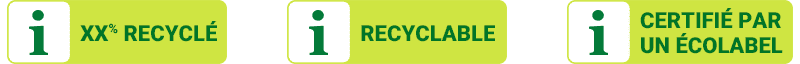 XX% Recyclé