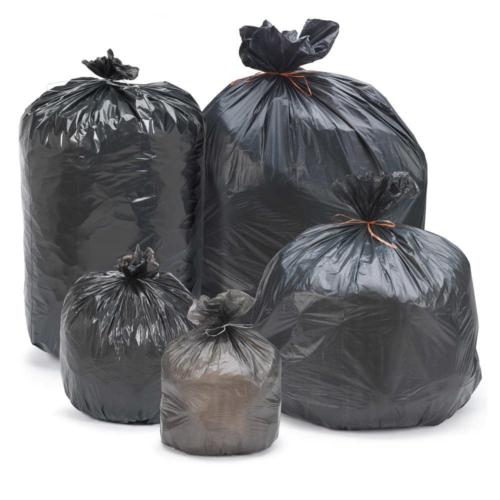 Sac poubelle conomique 130L noir - Lot de 200
