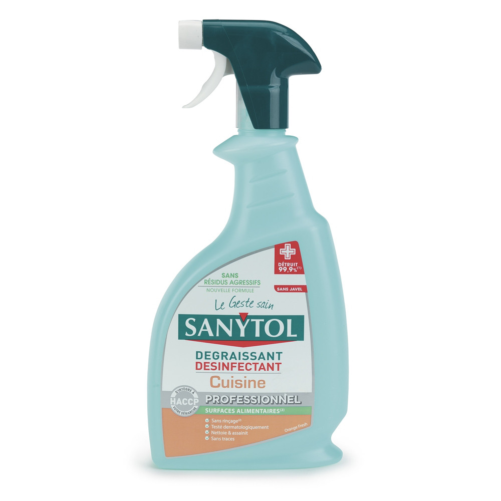 Sanytol Dgraissant dsinfectant Cuisines Parfum agrumes - Spray 750ml