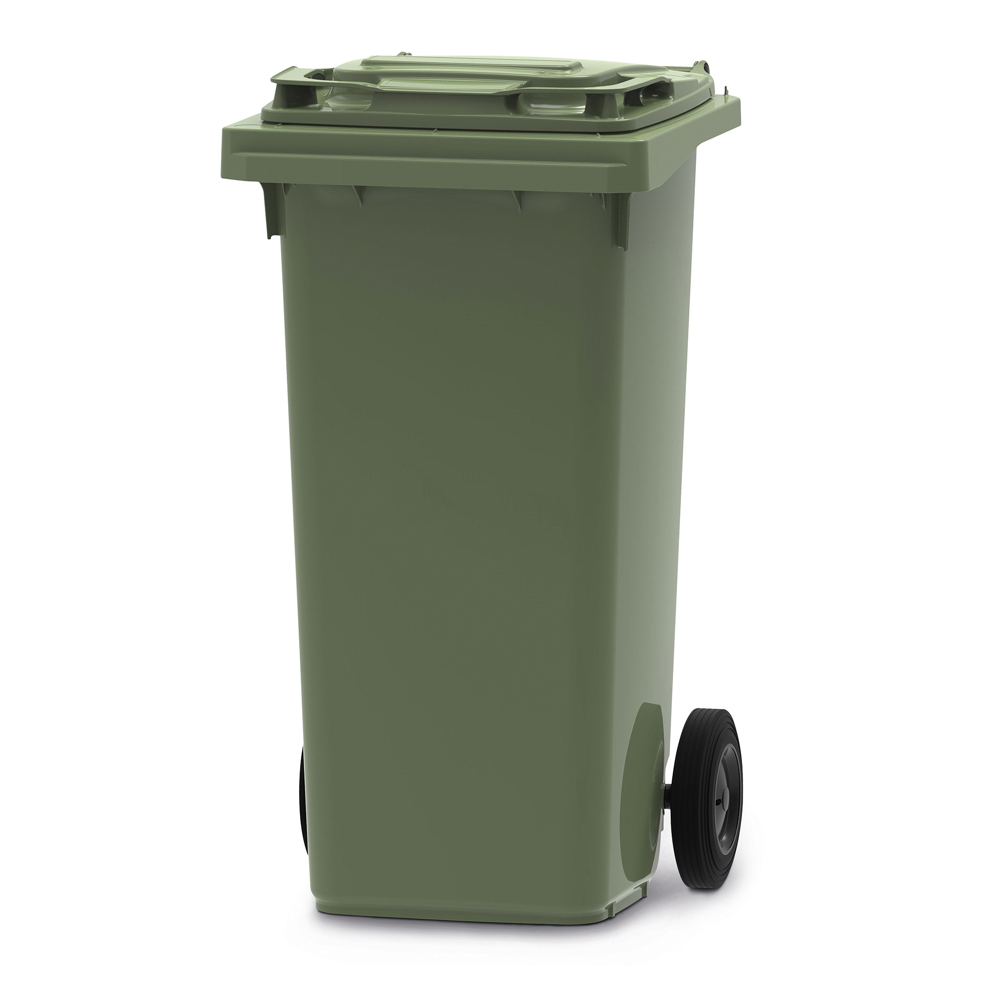 Vepa Bins Conteneur poubelle mobile 2 roues - 120 litres prise frontale - Vert