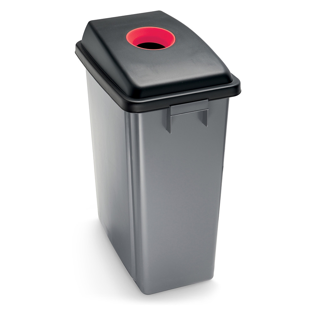 RAJA Couvercle pour poubelle de tri 60 L - Rouge