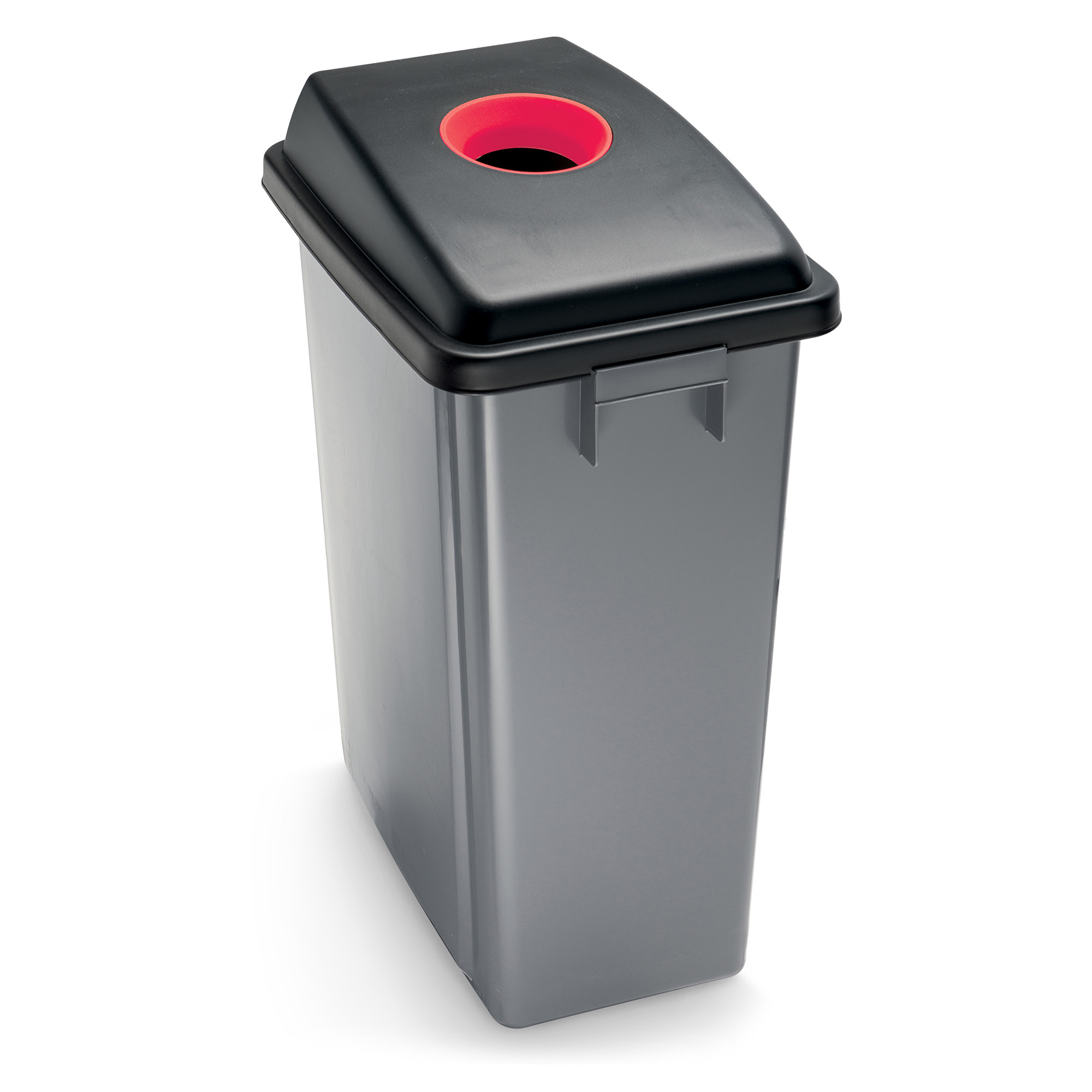 MONDOFFICE Couvercle pour poubelle de tri 60 L - Rouge