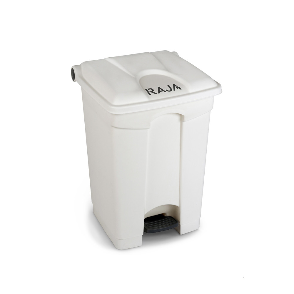 RAJA Poubelle  pdale en plastique 45L blanc