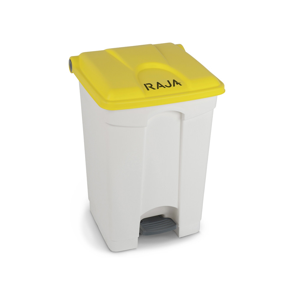 RAJA Poubelle  pdale en plastique 45L jaune