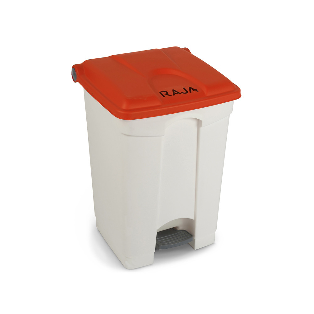 RAJA Poubelle  pdale en plastique 45L rouge