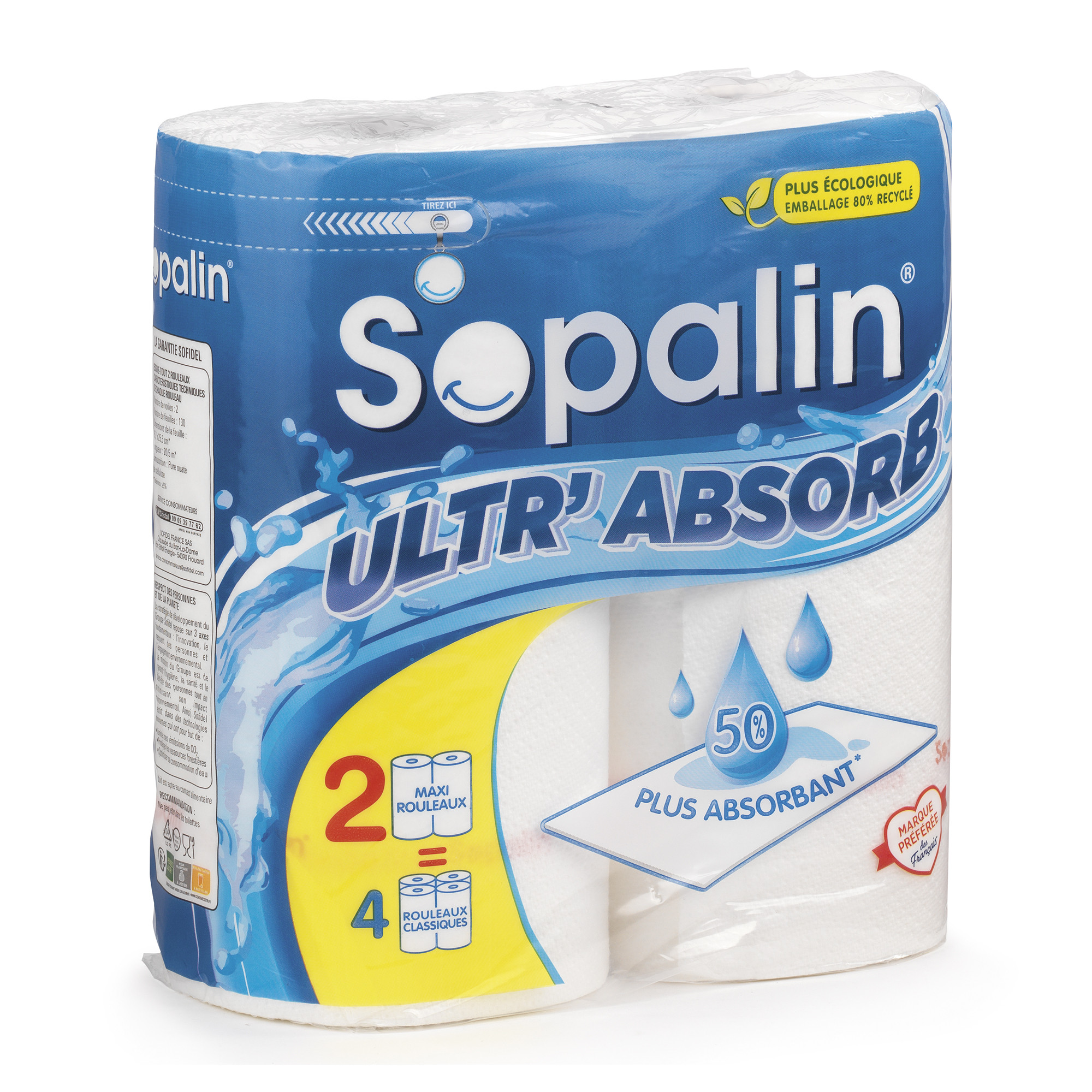 Sopalin essuie tout ultra absorbant x2 - vue 3