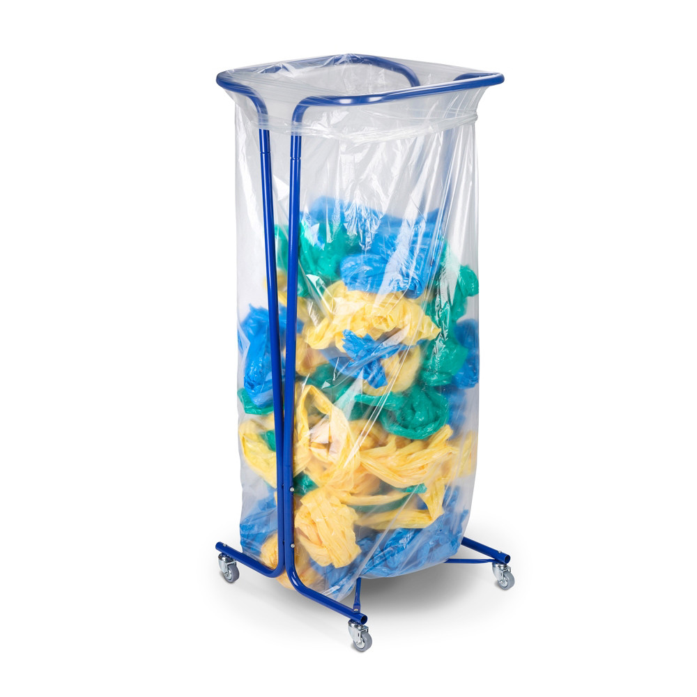 Sac poubelle macroperfor grand volume 400L transparent pour support mobile - Lot de 100