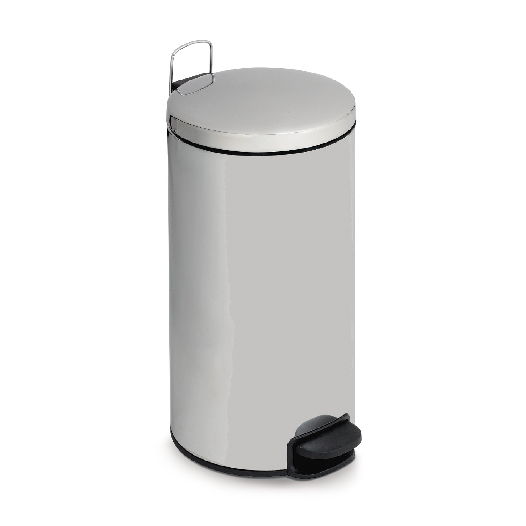 Poubelle à pédale inox - 20 L - Gris