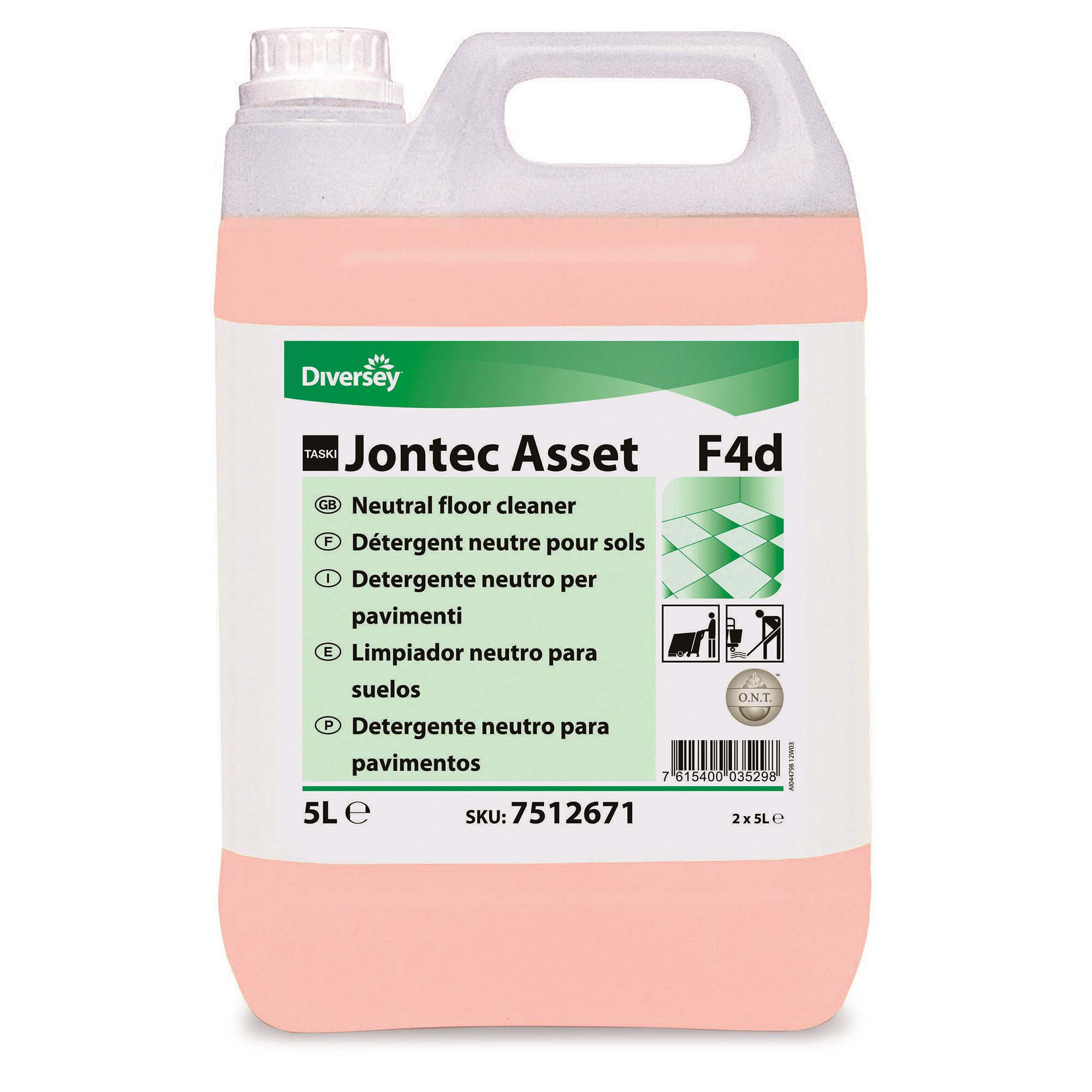 Jontec Asset Nettoyant sols protégés - Parfum Frais - 5 L