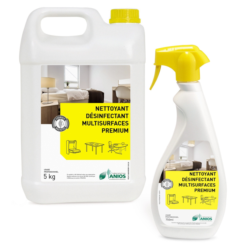 Anios Dtergent dsinfectant multi-surfaces premium - Sans alcool - 5 L