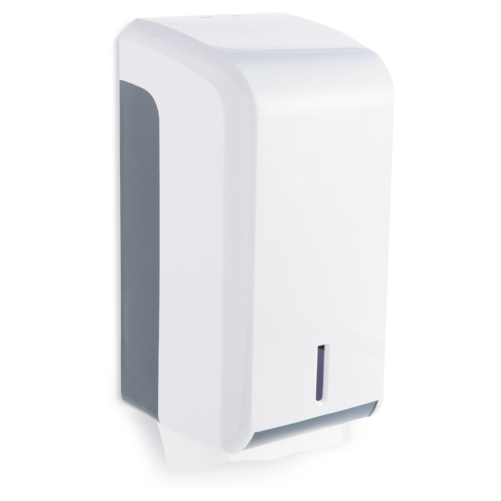 RAJA Distributeur de papier toilette mixte : en paquets ou en rouleaux - Blanc