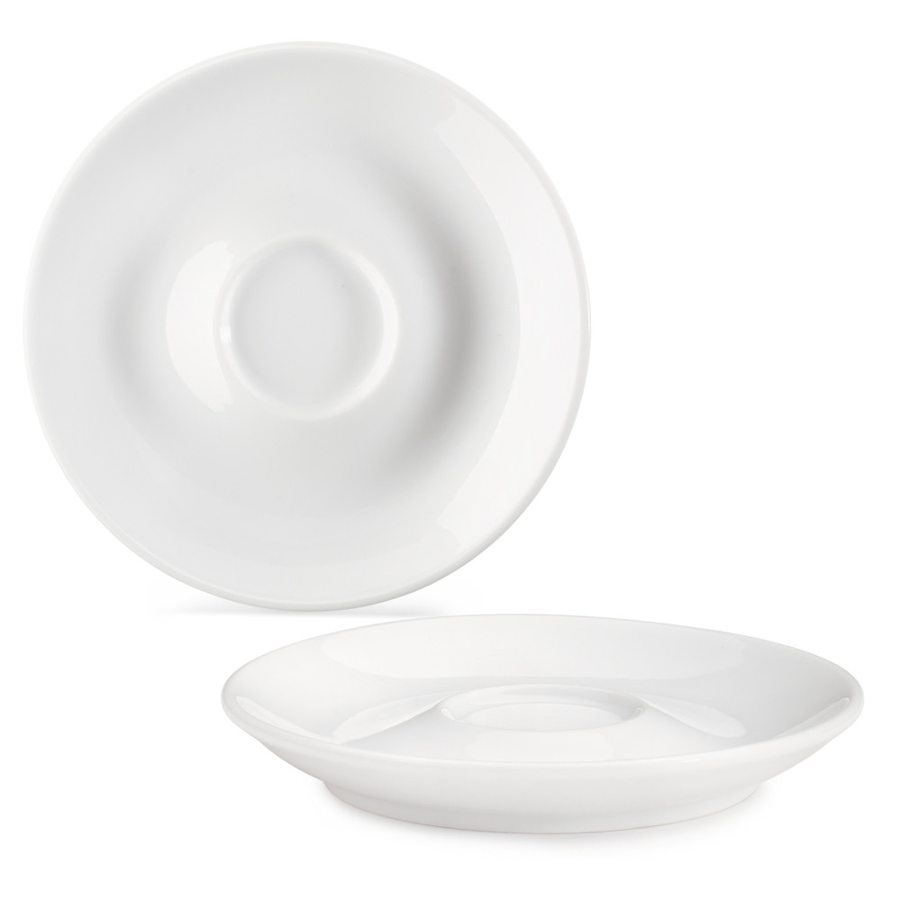 Sous-tasse en porcelaine pour tasse  th EO - Blanc - Lot de 12