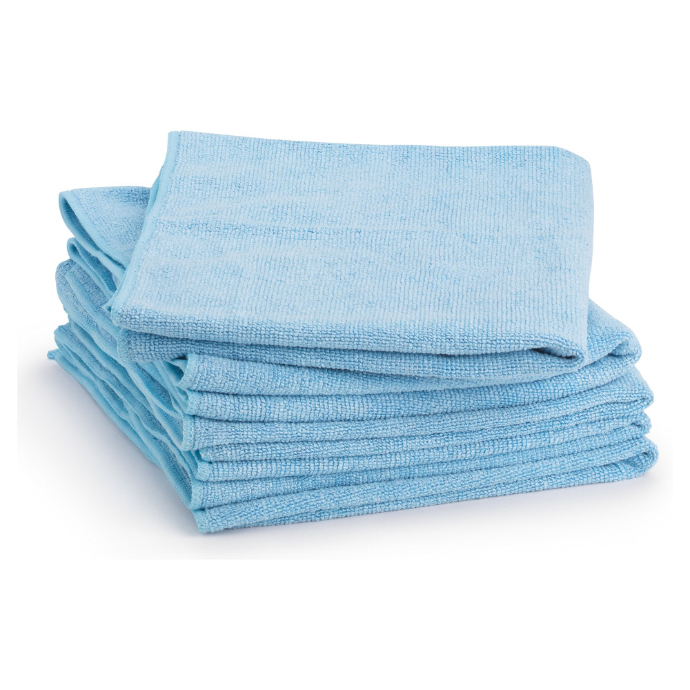 Serpillire microfibre 40 x 80 cm - Bleu - Lot de 5