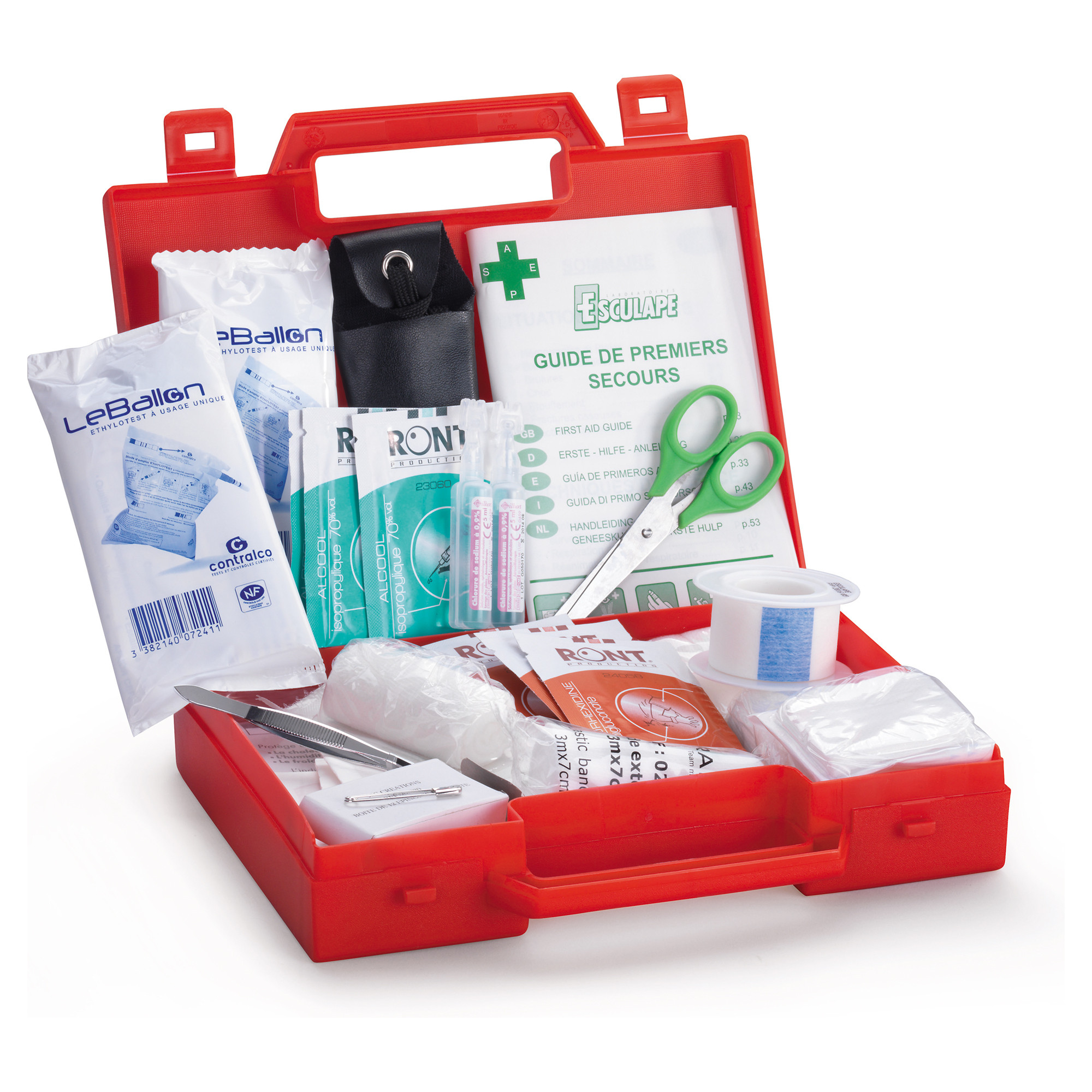 Trousse de secours spécial BTP et maintenance - Polypropylène - Rouge