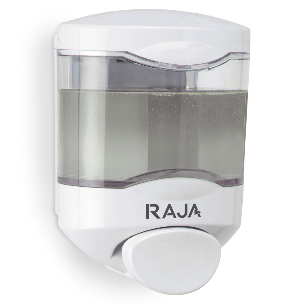 RAJA Distributeur manuel Crystal de gel hydroalcoolique et savon - 450ml