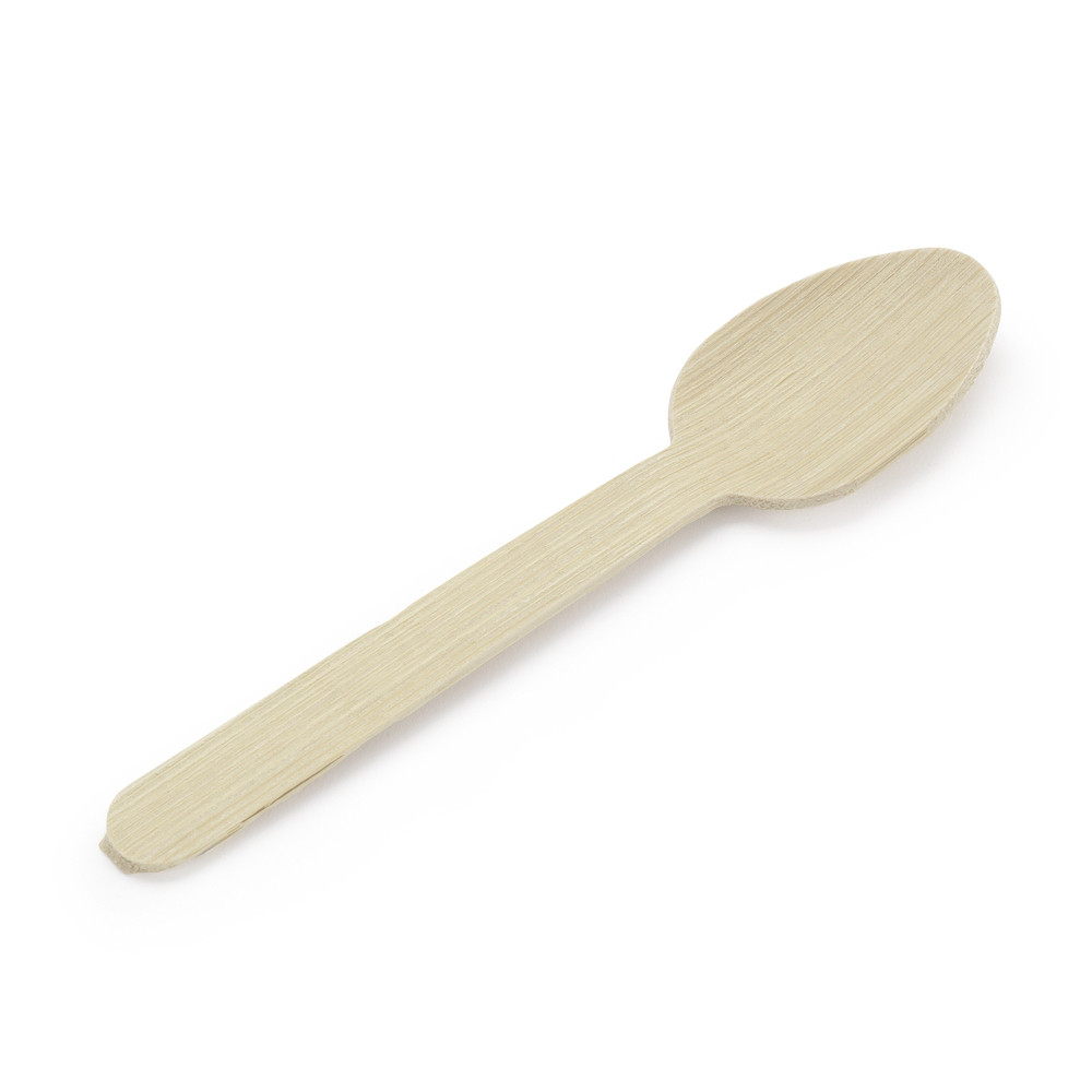 Petite cuillre en bambou L. 13 cm - Lot de 50