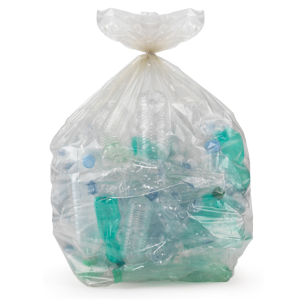 Sac poubelle recycl 130L transparent - Lot de 200