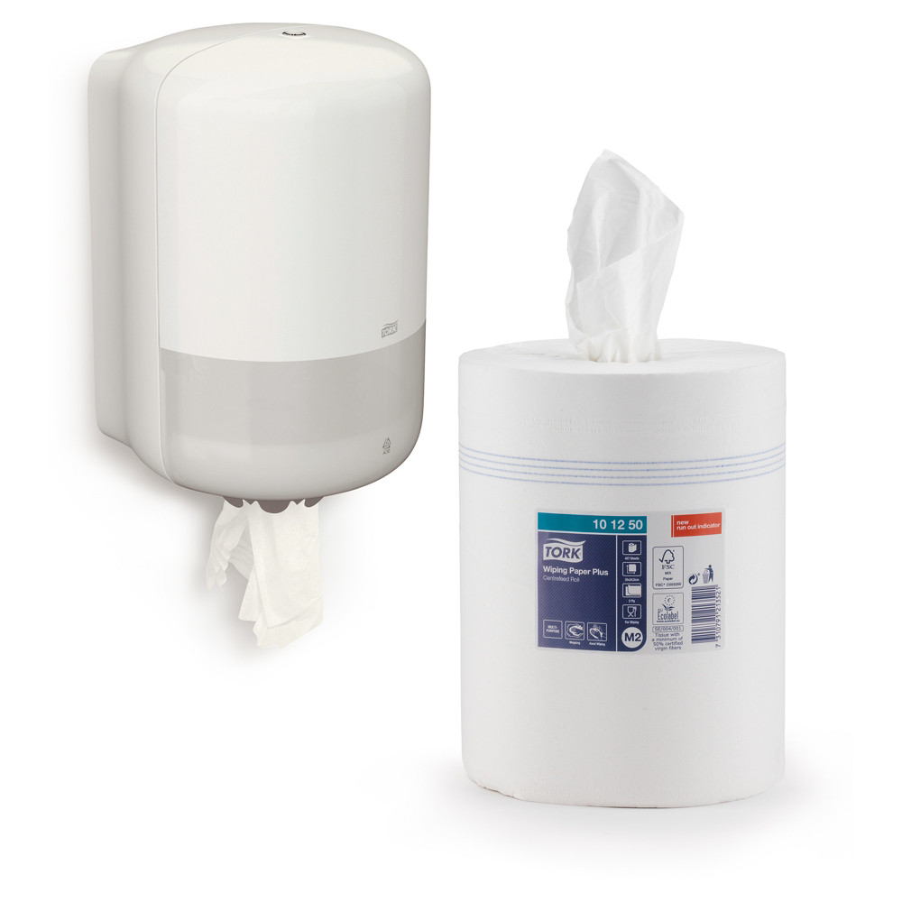 Tork Pack distributeur M2  dvidage central + 12 bobines d'esssuie-mains 101250