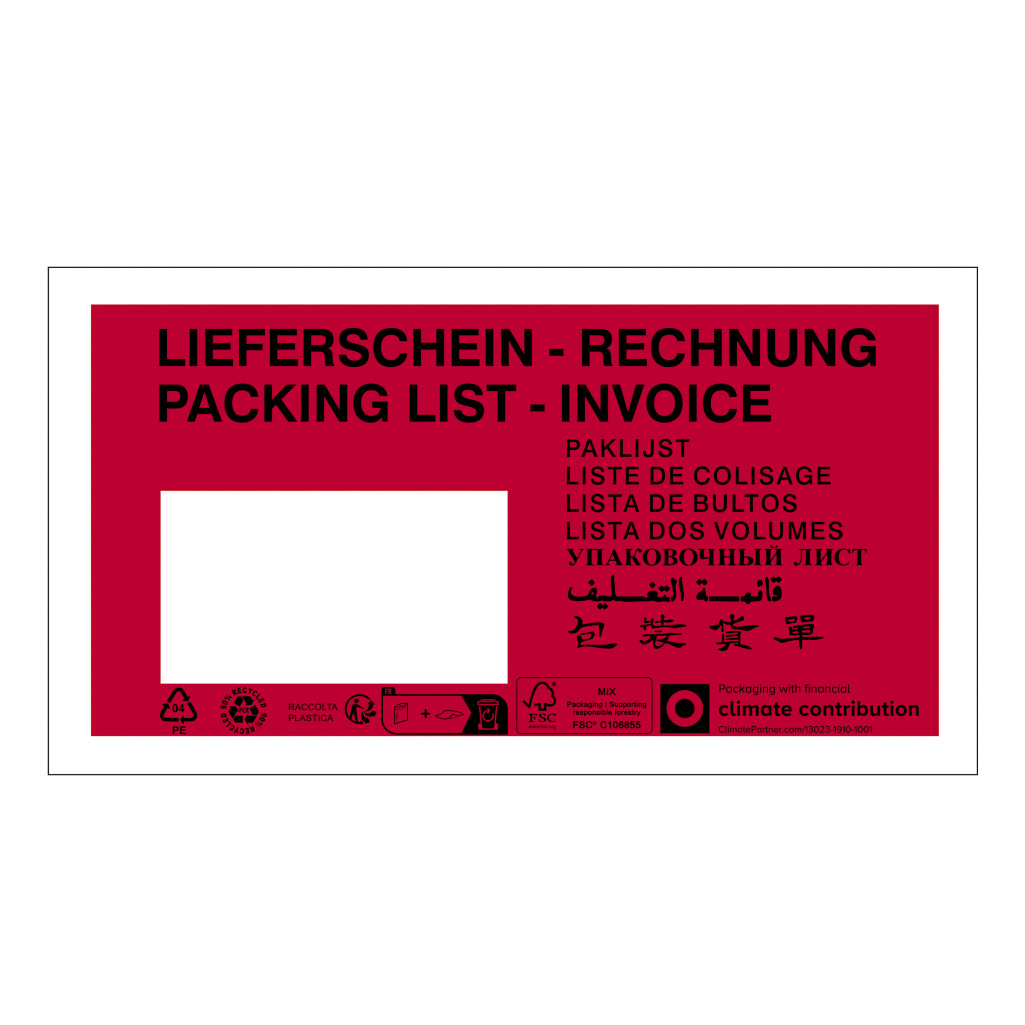 Bedruckte Lieferschein-taschen