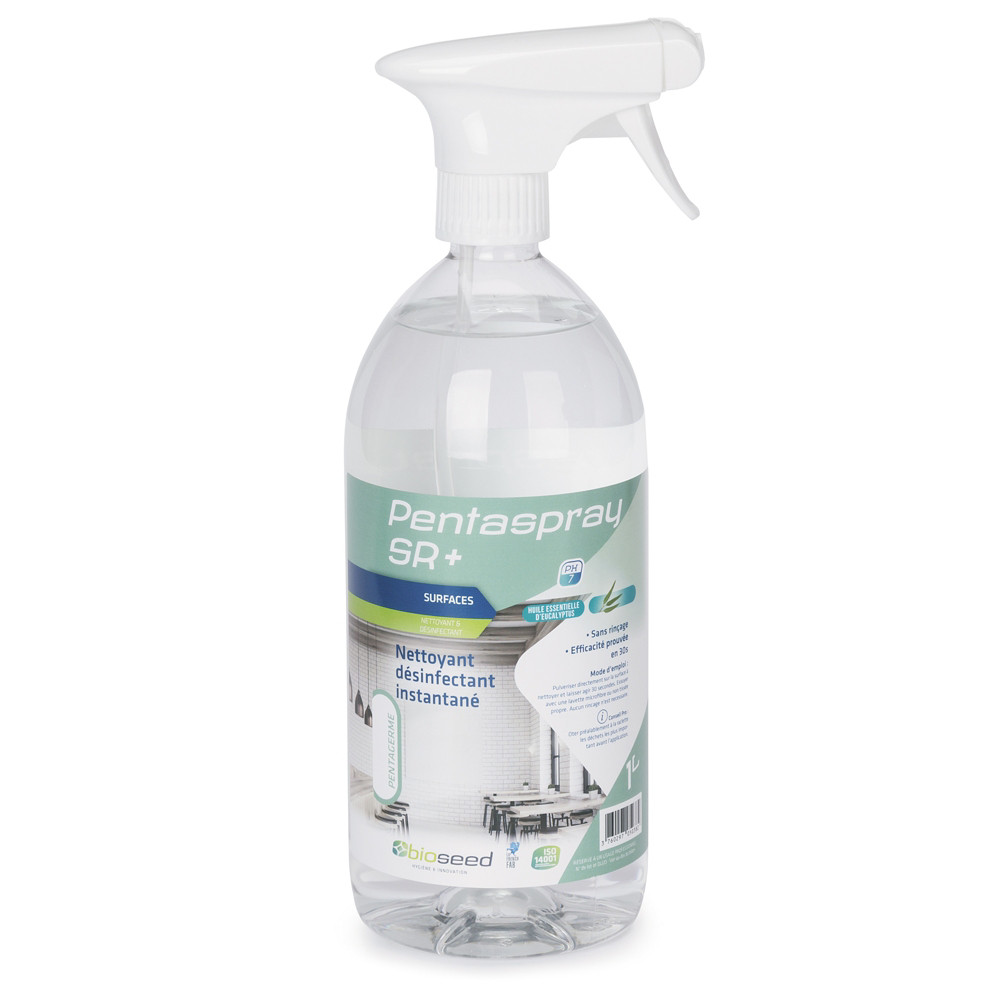 Dsinfectant multi-surfaces avec pulvrisateur - Contact alimentaire - Spray 1 L