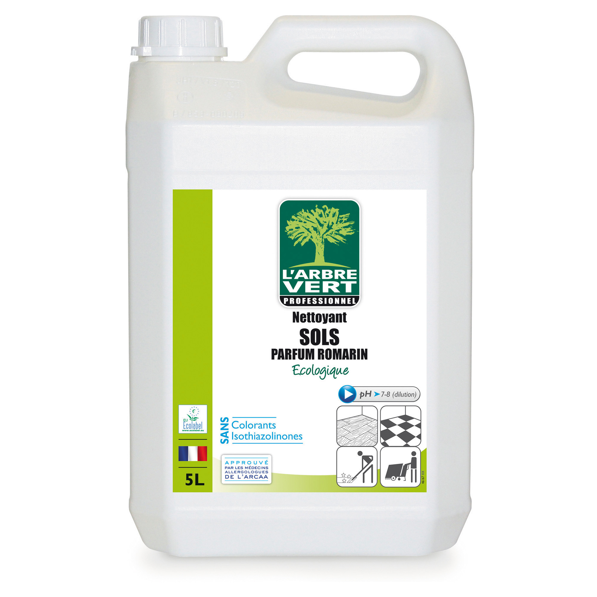 Arbre Nettoyant professionnel pour sols parfum romarin Bidon 5