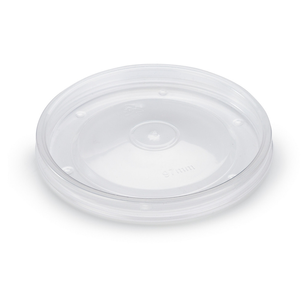Couvercle en plastique pour pot carton 48 cl - Transparent - Lot de 25