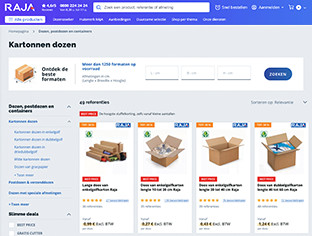 Voorbeeld van de webshop