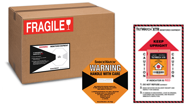 Etiketter med meddelande och säkerhetsindikatorer